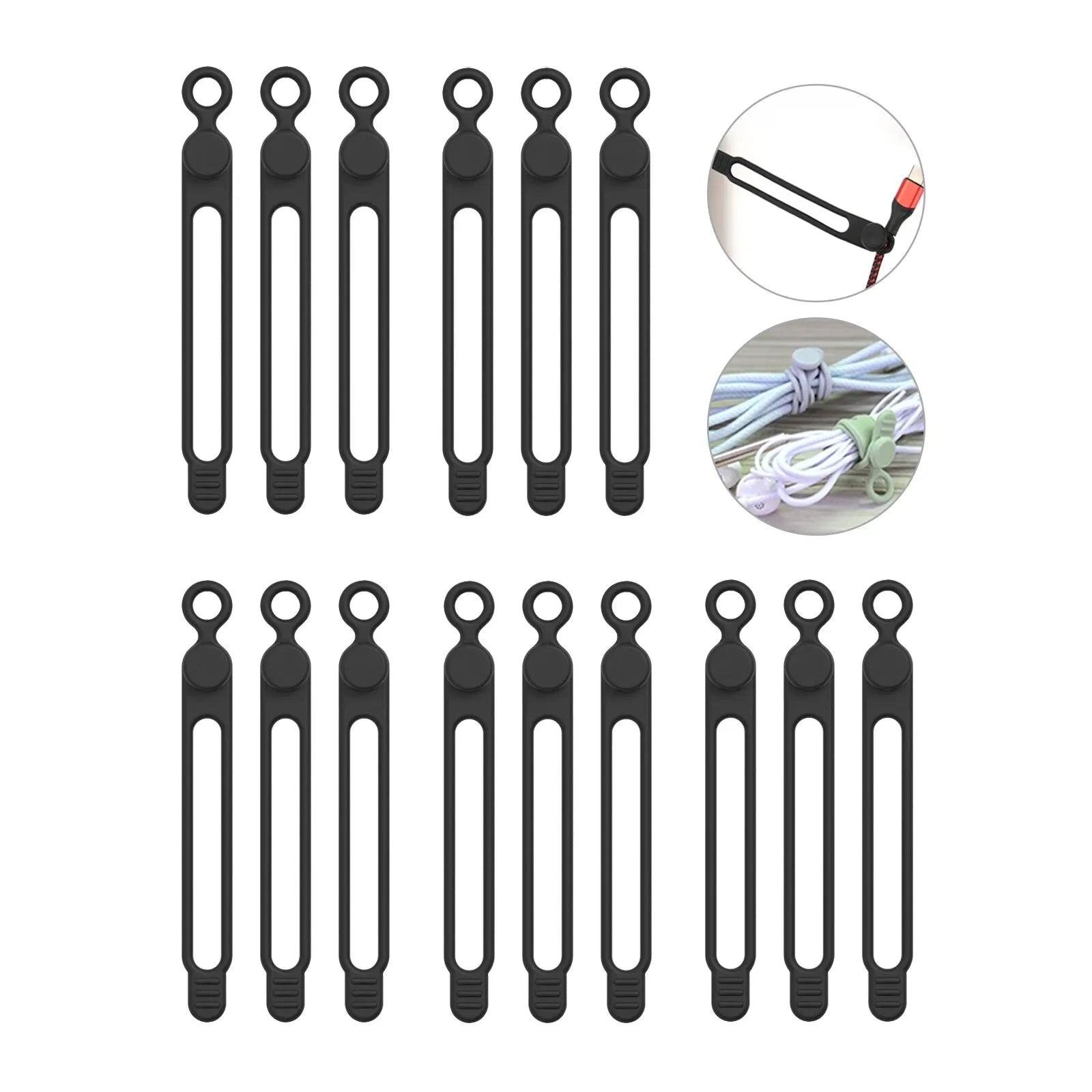 Silicone Cable Ties,Cord Organizer,Cable Straps,Reusable Cord Ties,Travel Cable Organizer ,Cute Elastic Tie, Wire Ties
