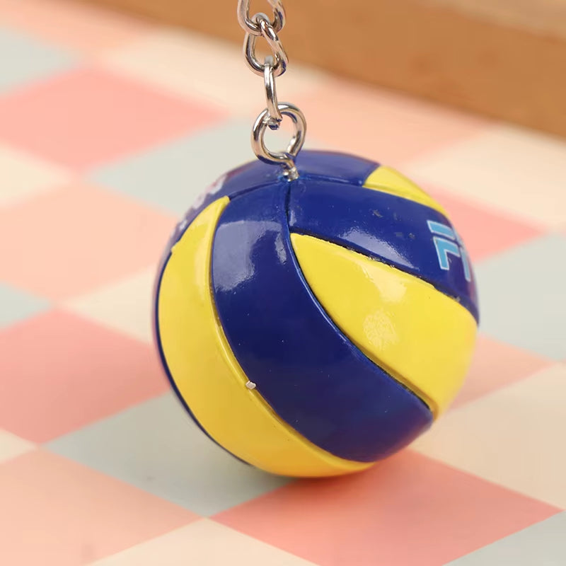 Volleyball Keychain Ornaments Business Volleyball Gift Volleyball Football Beach Ball Pendant Key Chain Key Rings Sport