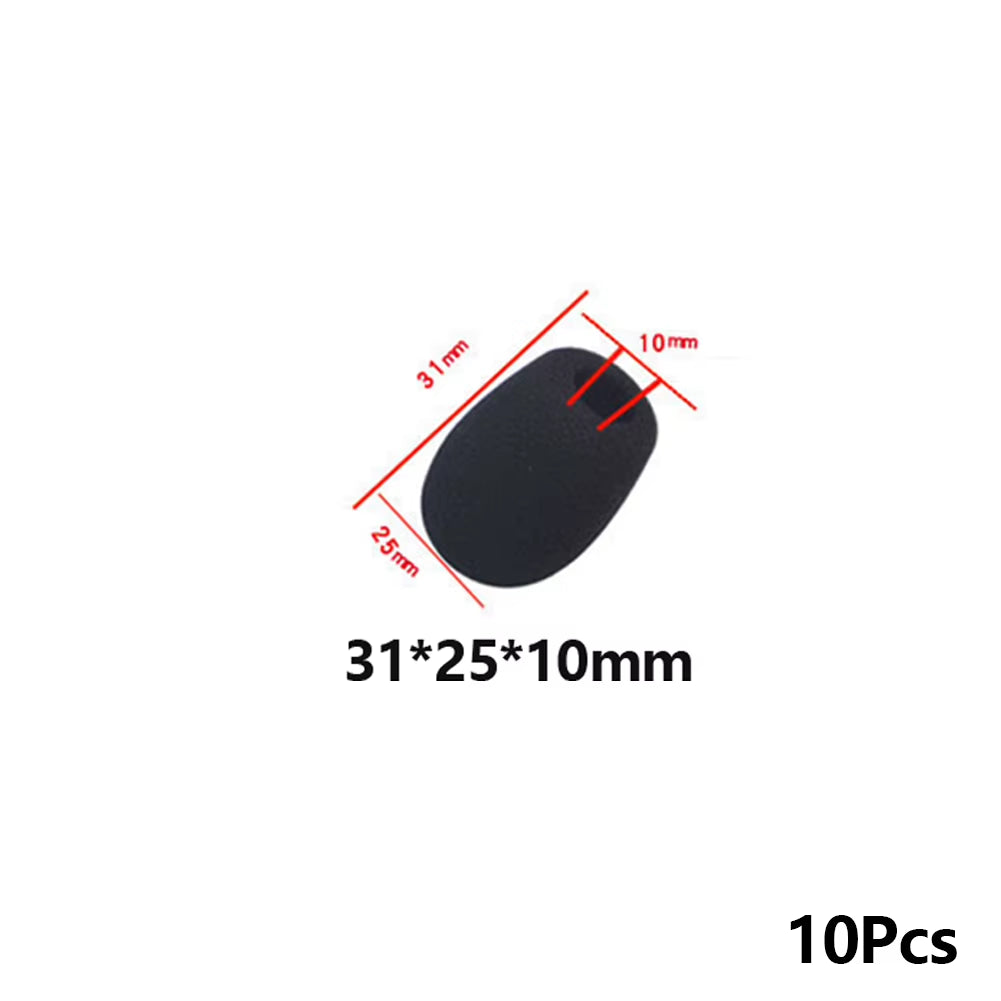 10Pcs Foam Mini Microphone Covers Mic Protector Replacement Headset Windshield Sponge Covers Microphone Cover for Meeting Mic