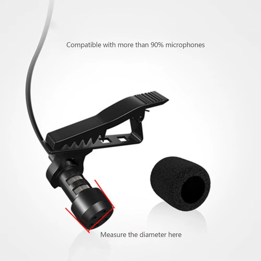 10Pcs Foam Mini Microphone Covers Mic Protector Replacement Headset Windshield Sponge Covers Microphone Cover for Meeting Mic