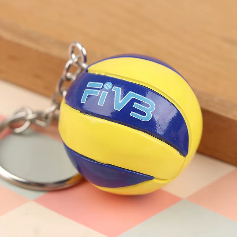 Volleyball Keychain Ornaments Business Volleyball Gift Volleyball Football Beach Ball Pendant Key Chain Key Rings Sport