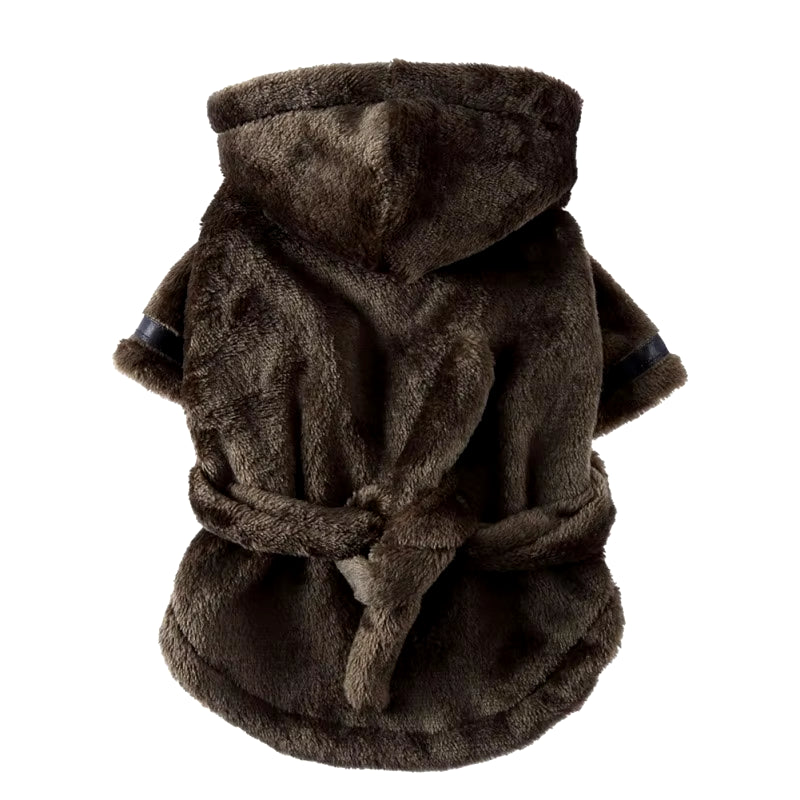 Dog Bath Robe after Bath, Quick Dry Absorbent Towel Robe with Belt for Small Medium Dogs Cats, Post Bath Drying Pet Accessories