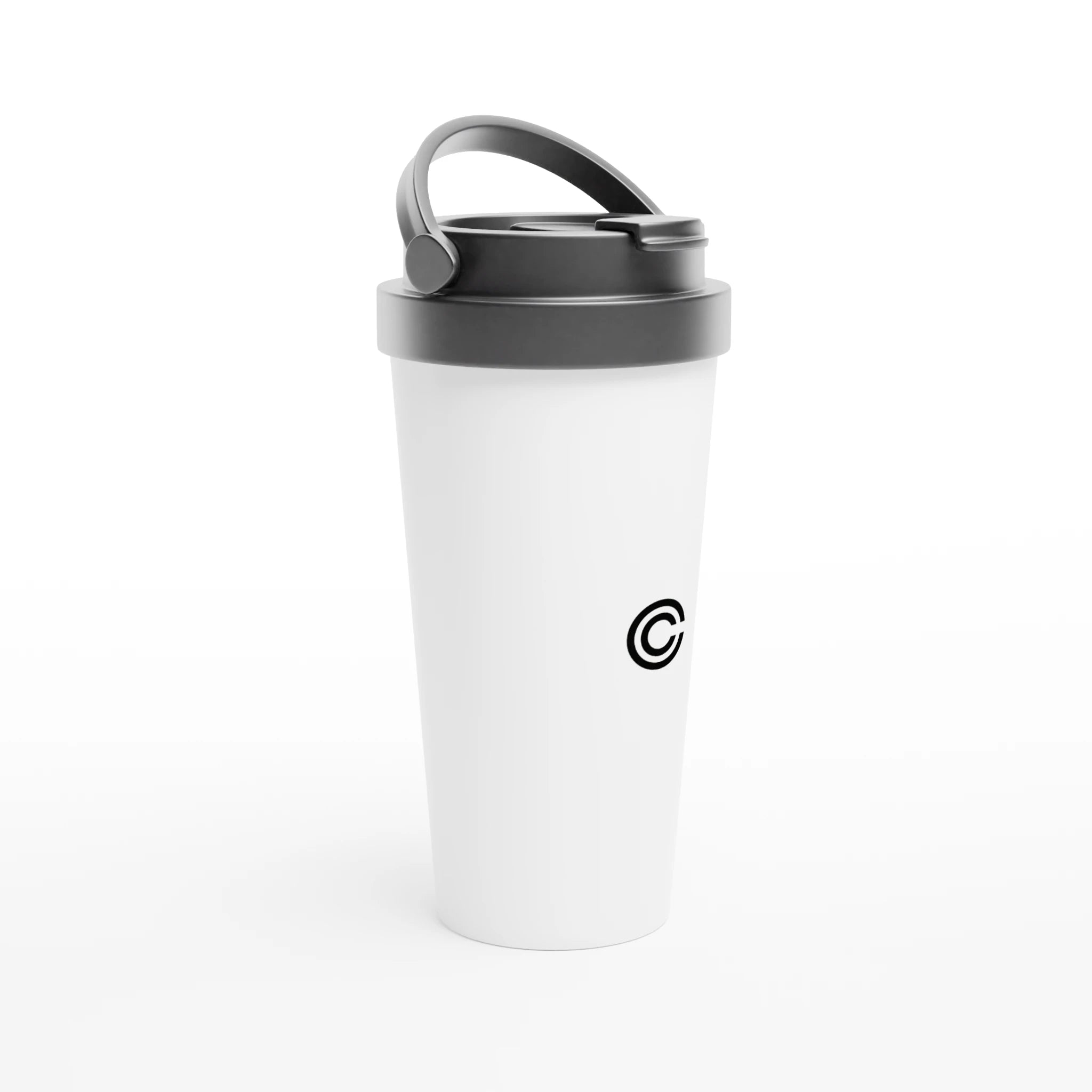 White 15oz Stainless Steel Travel Mug