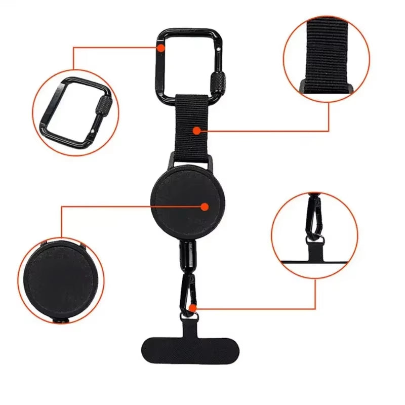Retractable Anti-Theft Phone Holder Cellphone Lanyard Strap Smartphone Safety Tether Belt Clip Cellphone Lanyard for Travel