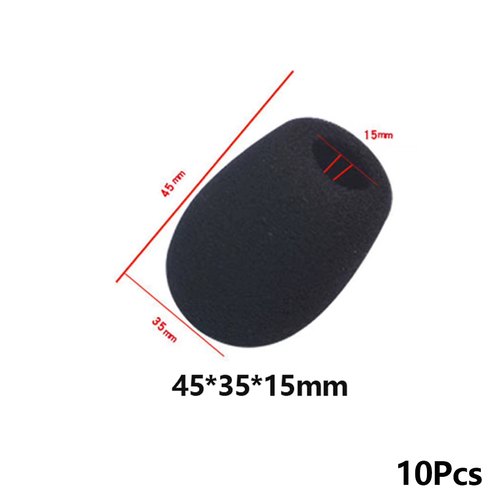 10Pcs Foam Mini Microphone Covers Mic Protector Replacement Headset Windshield Sponge Covers Microphone Cover for Meeting Mic