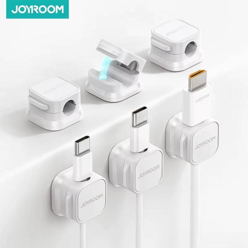 3/6Pcs Magnetic Cable Clips Cable Smooth Adjustable Cord Holder under Desk Cable Management Wire Keeper Cable Organizer