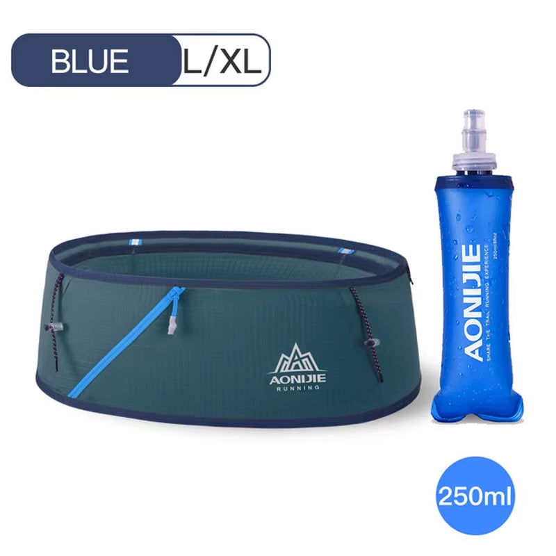 Unisex Hydration Running Belt Superlight Running Waist Bag Trail Marathon Gym Workout Fitness Mobile Phone Holder W8101