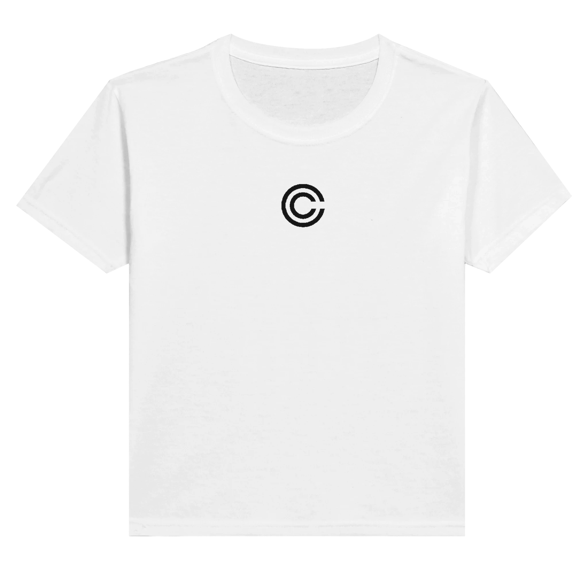 Polycotton Kids Crewneck T-shirt White