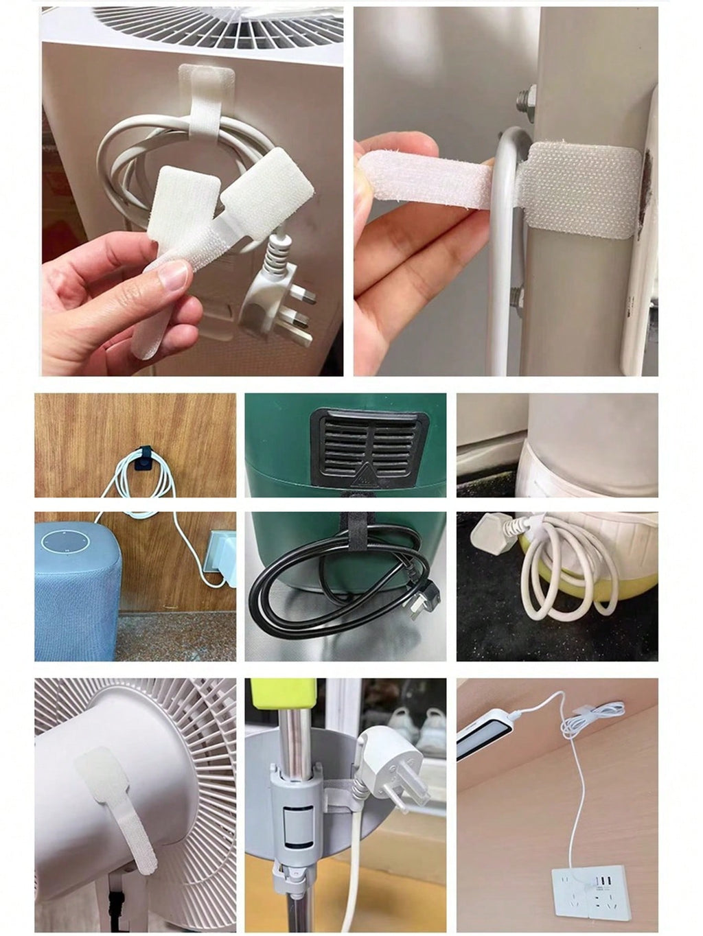 20Pcs Nylon Cable Clips, Desk Data Cable and Computer Wire Organizers, Random Colors
