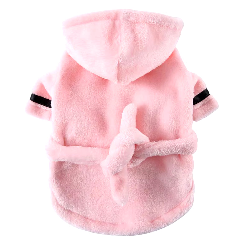 Dog Bath Robe after Bath, Quick Dry Absorbent Towel Robe with Belt for Small Medium Dogs Cats, Post Bath Drying Pet Accessories