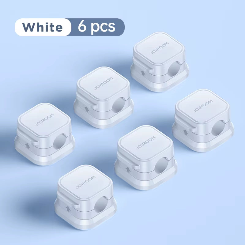 3/6Pcs Magnetic Cable Clips Cable Smooth Adjustable Cord Holder under Desk Cable Management Wire Keeper Cable Organizer