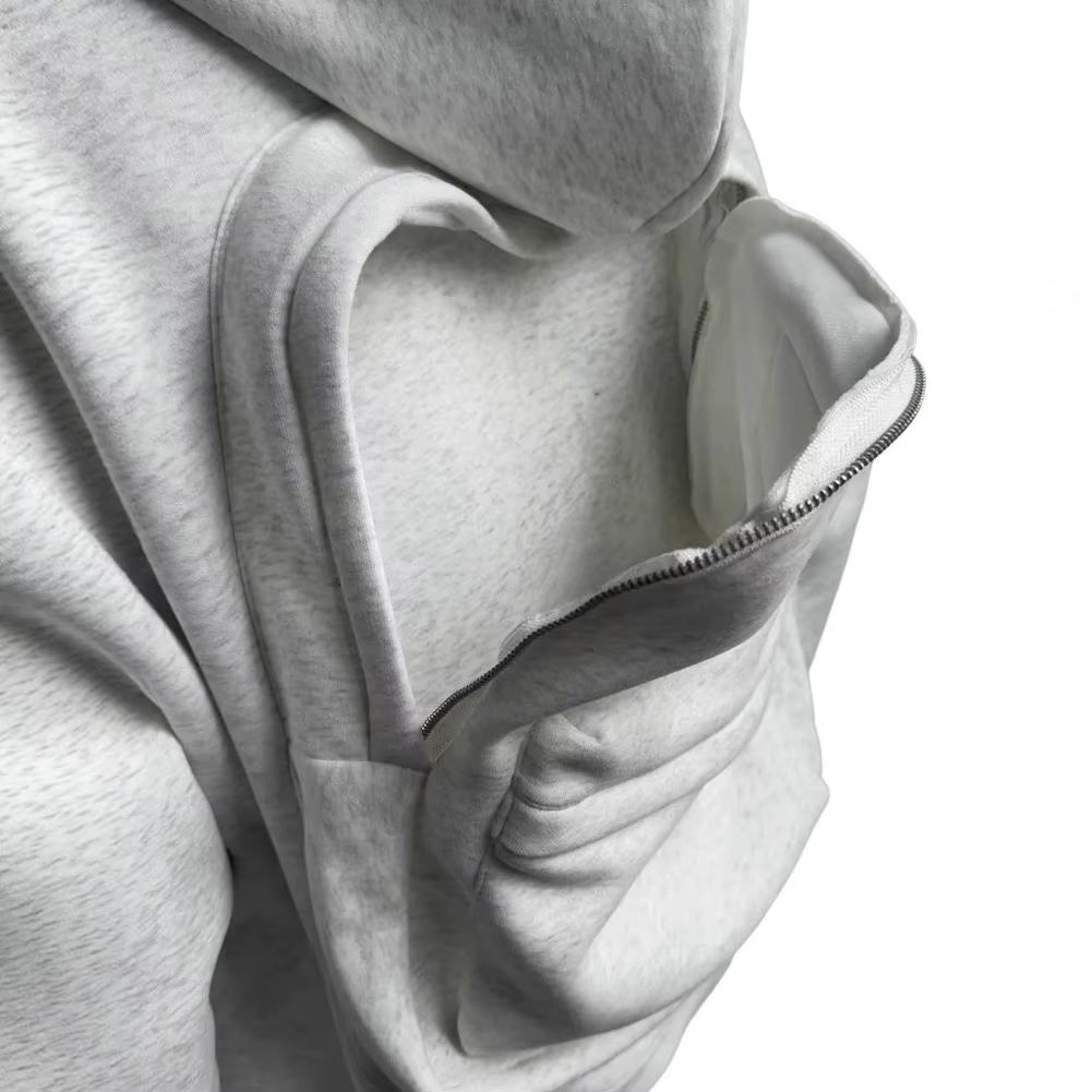 American Style Casual Loose Men'S Hoodie Sweater Backpack Integrated Spring Autumn Design Unique Loose Outerwear