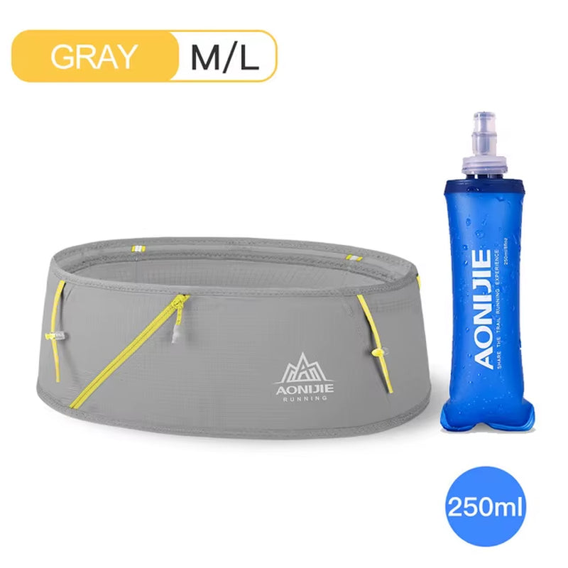 Unisex Hydration Running Belt Superlight Running Waist Bag Trail Marathon Gym Workout Fitness Mobile Phone Holder W8101