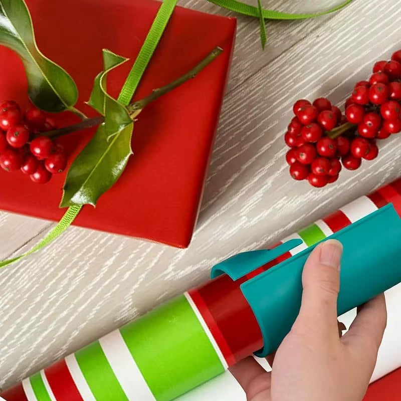 Portable Mini Paper Cutting Machine Tube Portable Paper Cutter Dispenser with Embedded Blade Roundcutting Wrapping Paper Cutter