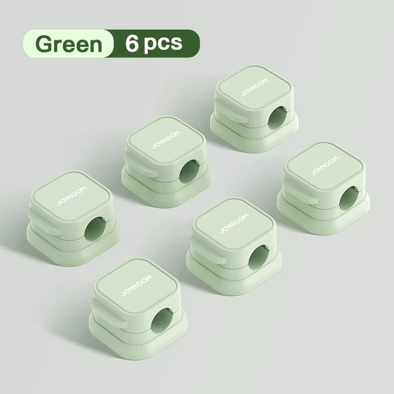 3/6Pcs Magnetic Cable Clips Cable Smooth Adjustable Cord Holder under Desk Cable Management Wire Keeper Cable Organizer