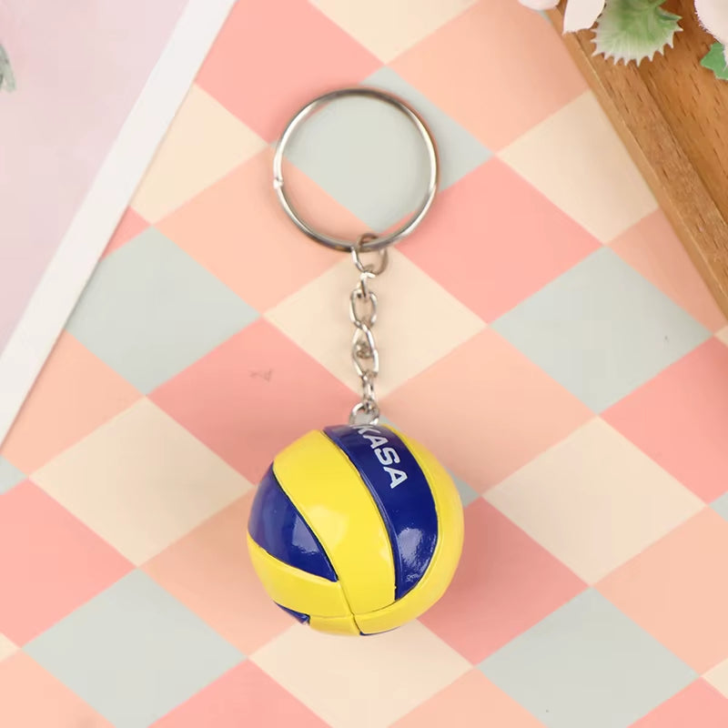 Volleyball Keychain Ornaments Business Volleyball Gift Volleyball Football Beach Ball Pendant Key Chain Key Rings Sport