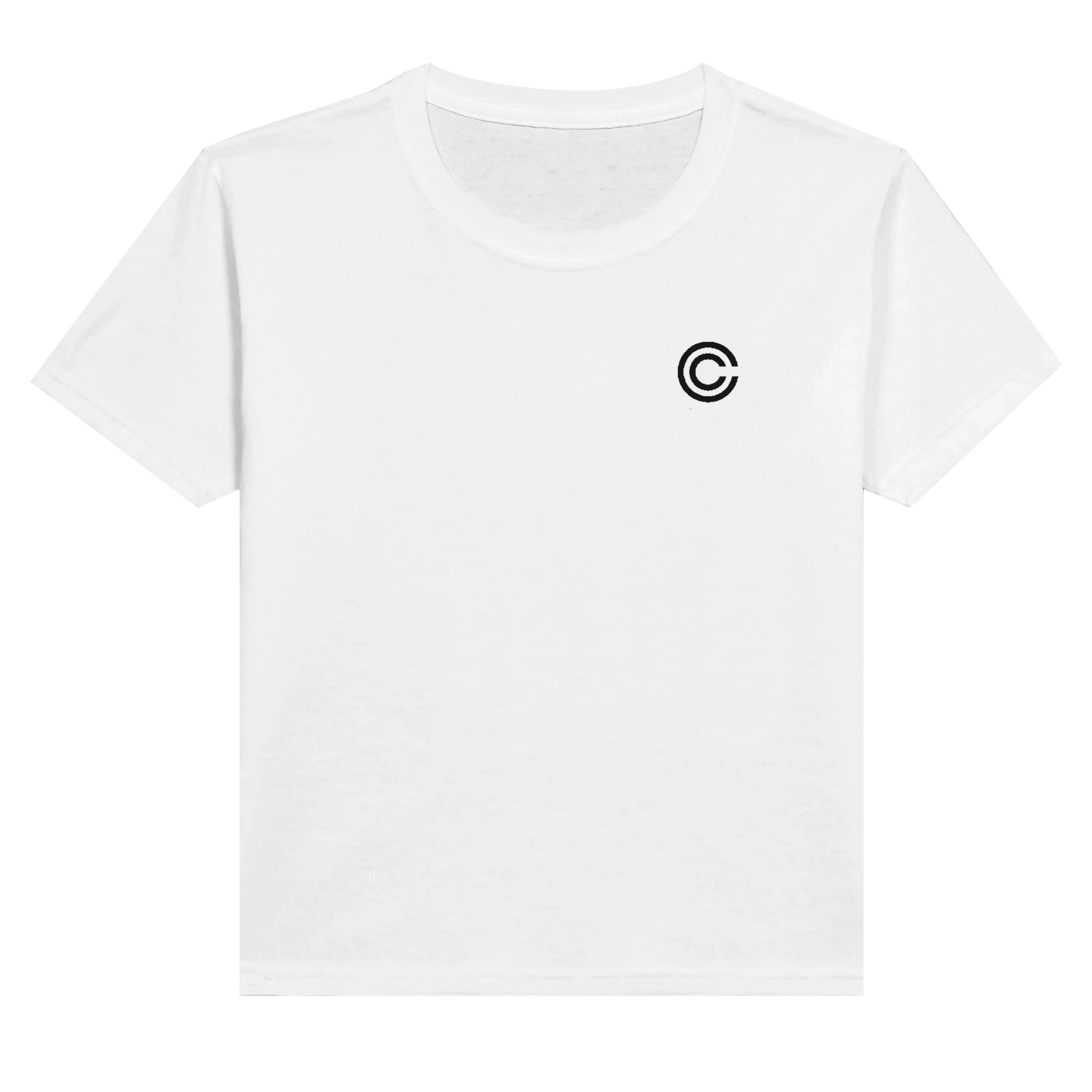 Polycotton Kids Crewneck T-shirt White