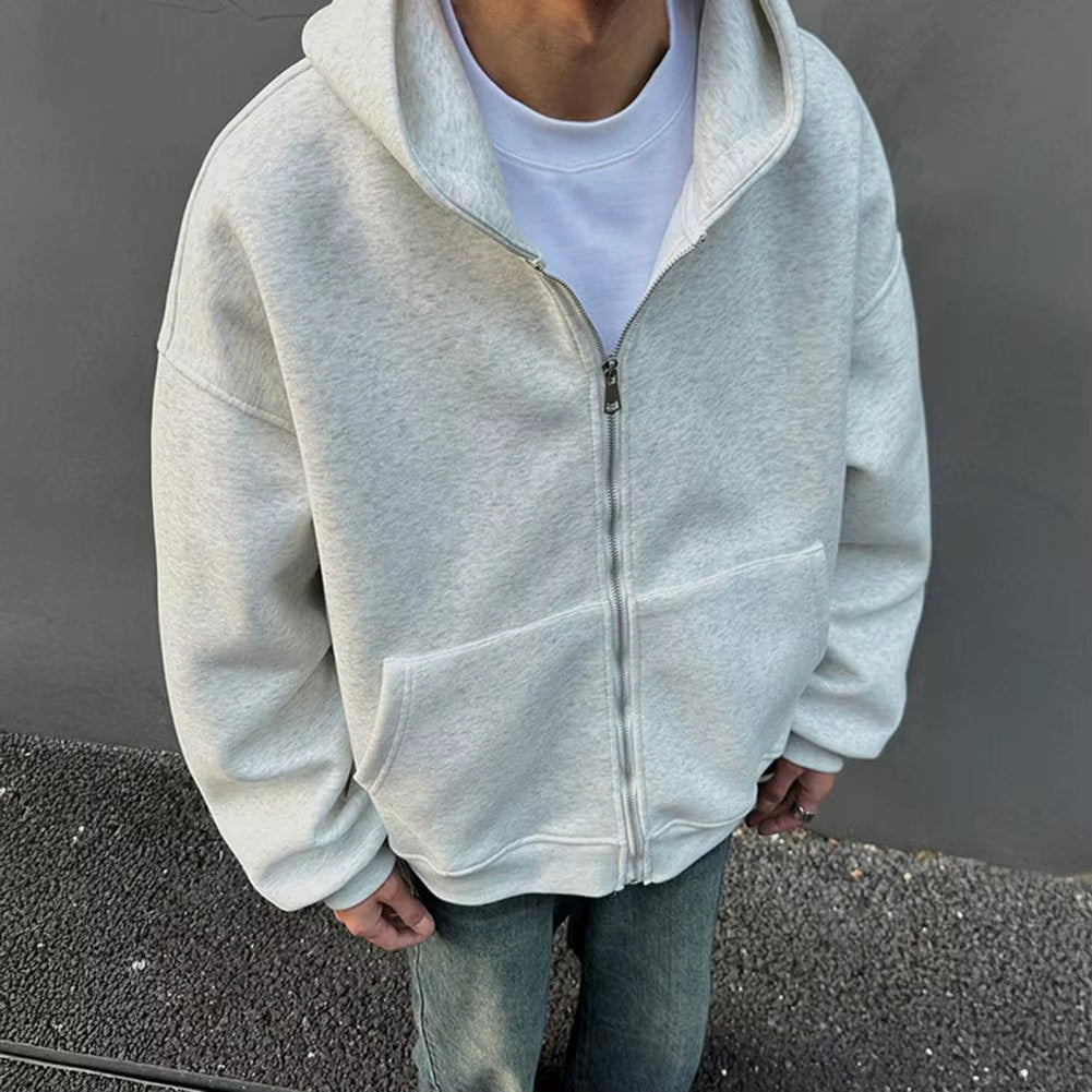American Style Casual Loose Men'S Hoodie Sweater Backpack Integrated Spring Autumn Design Unique Loose Outerwear