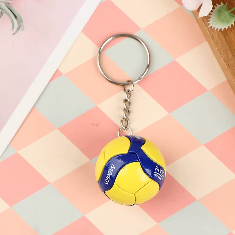 Volleyball Keychain Ornaments Business Volleyball Gift Volleyball Football Beach Ball Pendant Key Chain Key Rings Sport