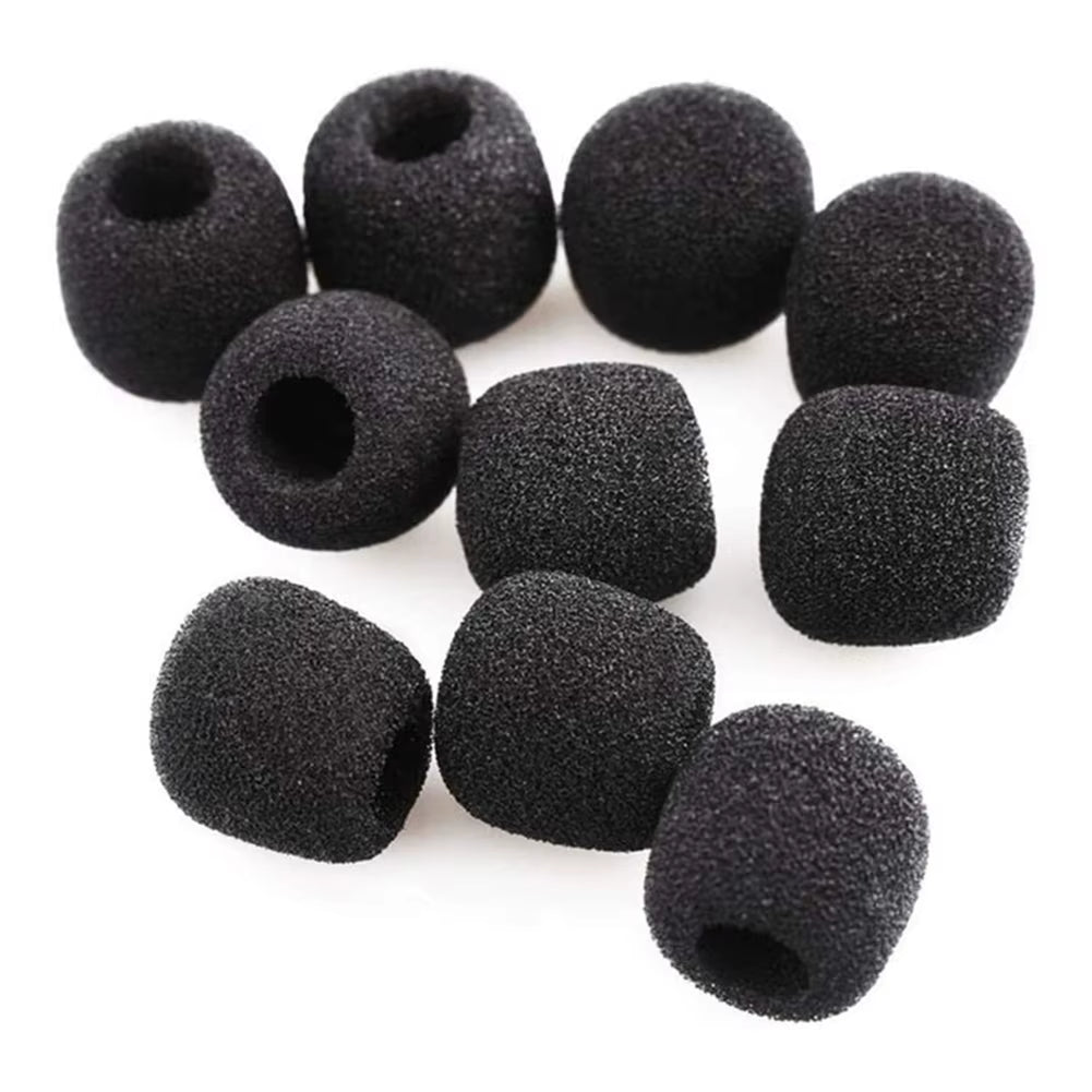 10Pcs Foam Mini Microphone Covers Mic Protector Replacement Headset Windshield Sponge Covers Microphone Cover for Meeting Mic
