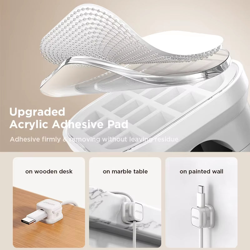 3/6Pcs Magnetic Cable Clips Cable Smooth Adjustable Cord Holder under Desk Cable Management Wire Keeper Cable Organizer
