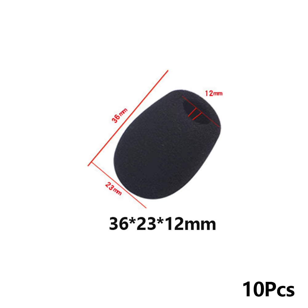 10Pcs Foam Mini Microphone Covers Mic Protector Replacement Headset Windshield Sponge Covers Microphone Cover for Meeting Mic