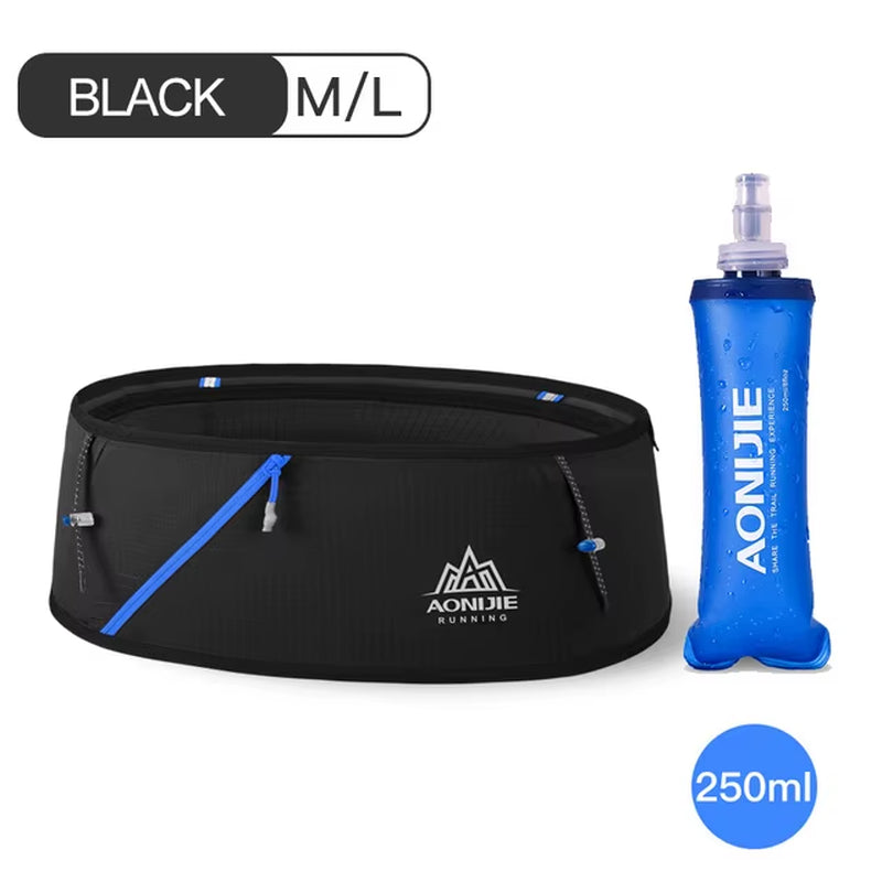 Unisex Hydration Running Belt Superlight Running Waist Bag Trail Marathon Gym Workout Fitness Mobile Phone Holder W8101