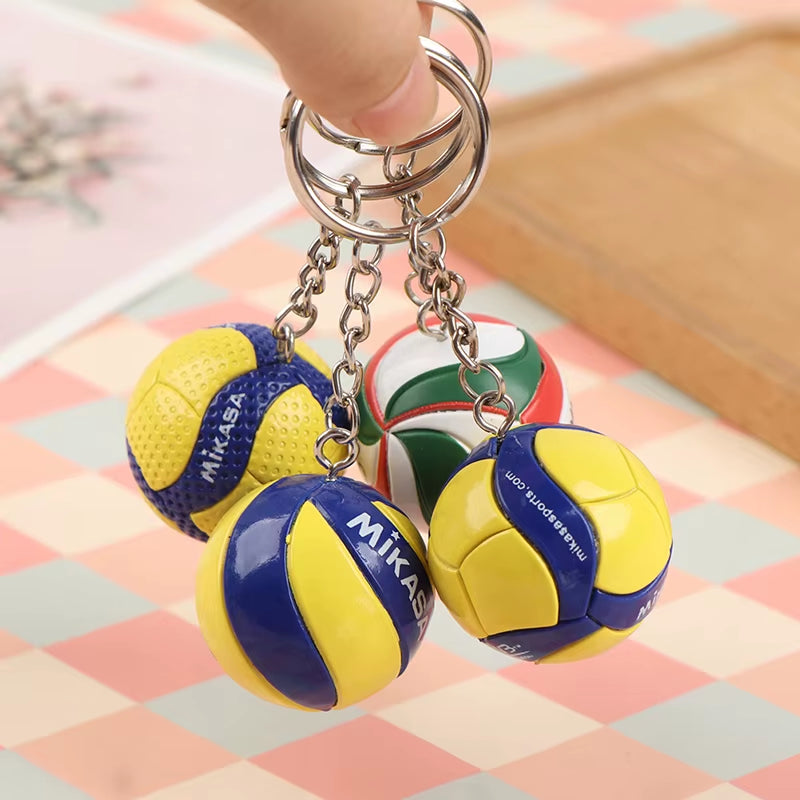 Volleyball Keychain Ornaments Business Volleyball Gift Volleyball Football Beach Ball Pendant Key Chain Key Rings Sport