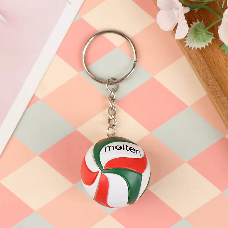 Volleyball Keychain Ornaments Business Volleyball Gift Volleyball Football Beach Ball Pendant Key Chain Key Rings Sport