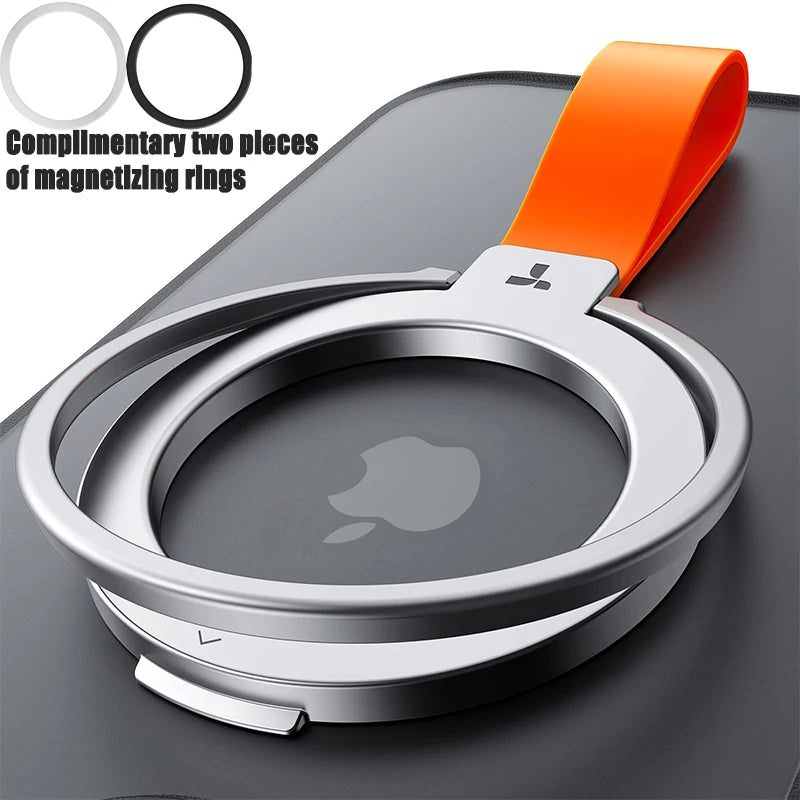 Magnetic Phone Grip Holder with Silicone Finger Strap Magsafe Ring Holder for Iphone 15 14 13 12 Pro Max plus S24 Ultra