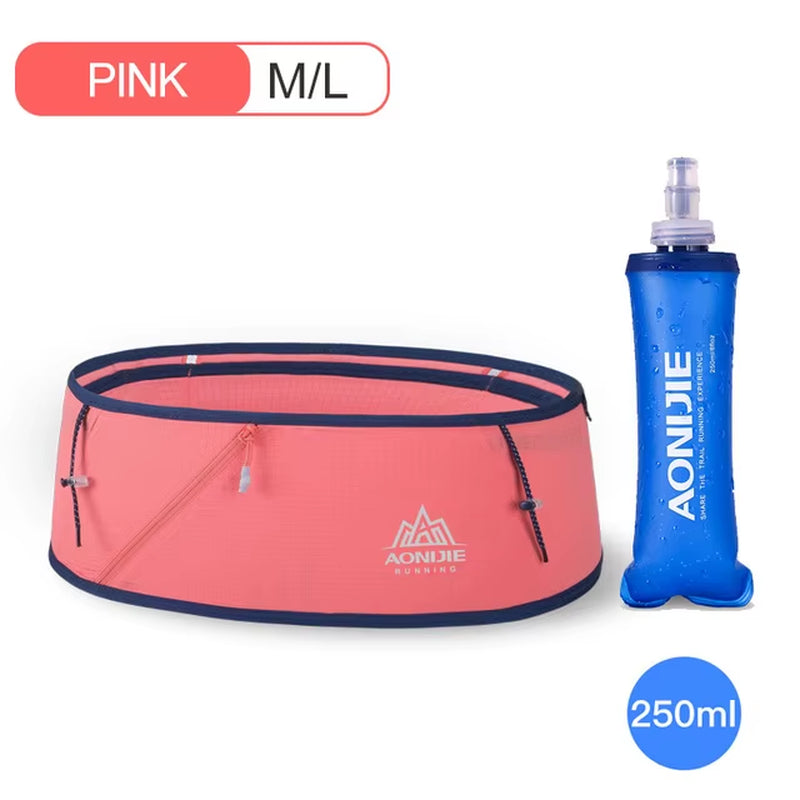 Unisex Hydration Running Belt Superlight Running Waist Bag Trail Marathon Gym Workout Fitness Mobile Phone Holder W8101